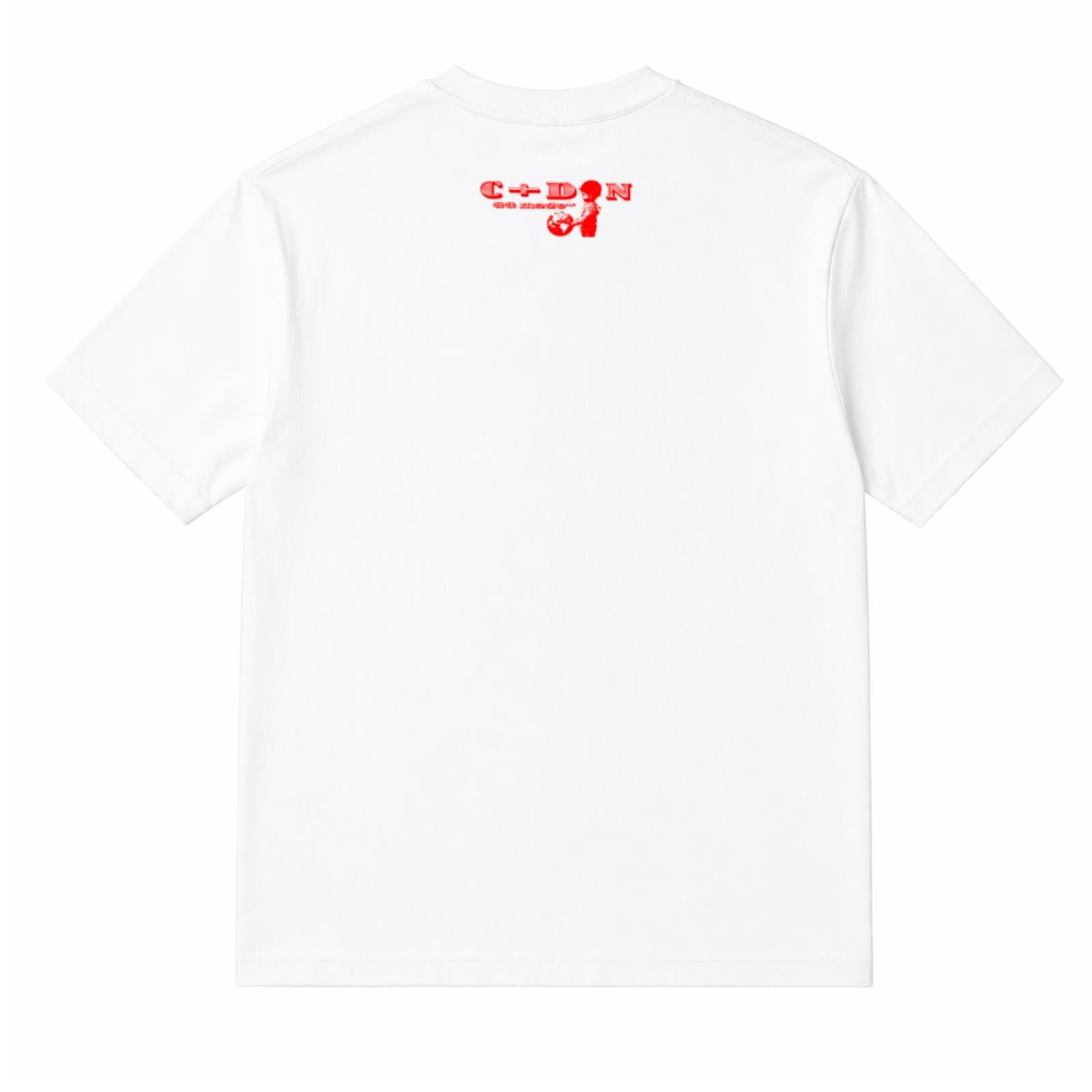 T-shirt C+€ - Blanc/Rouge
